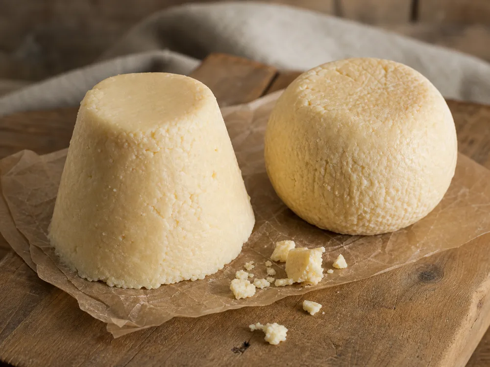 Troncado and Trapu Afuega'l Pitu-style cheeses shown side by side - Afuega'l Pitu | KnowTheCheese