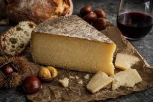 Firm Alpe di Frabosa-style mountain cheese wedge with chestnuts and red wine - Alpe di Frabosa | KnowTheCheese