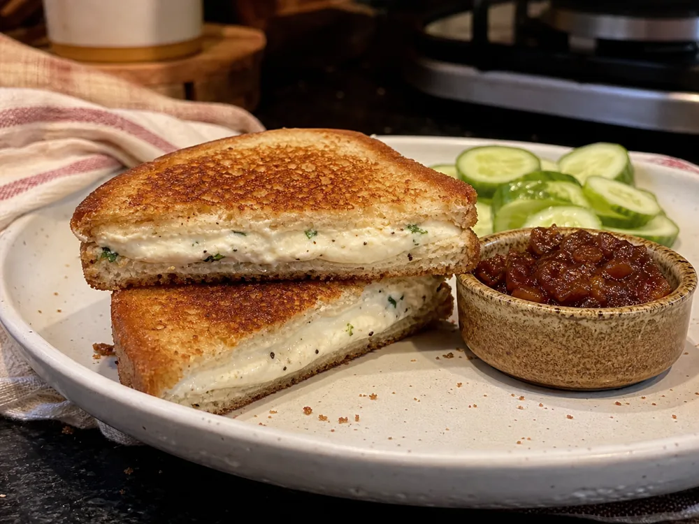Toastie with smooth cheese spread filling and chutney - Amul Cheese Spread | KnowTheCheese