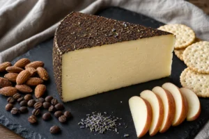 Espresso lavender rubbed cheddar wedge - Barely Buzzed | KnowTheCheese