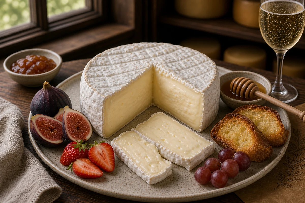 Brillat-Savarin-style triple-cream cheese with bloomy rind, figs, berries, honey, and brioche - Brillat-Savarin cheese | KnowTheCheese