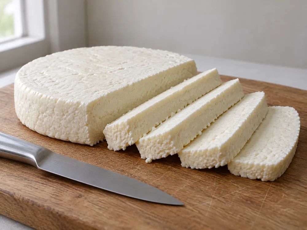 Round pressed cheese cut into slices - Byaslag | KnowTheCheese
