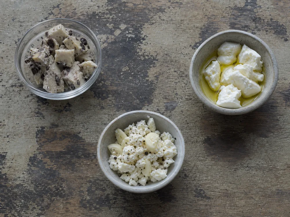 Three different cheese bases and seasonings used in regional Cachaille preparations | KnowTheCheese