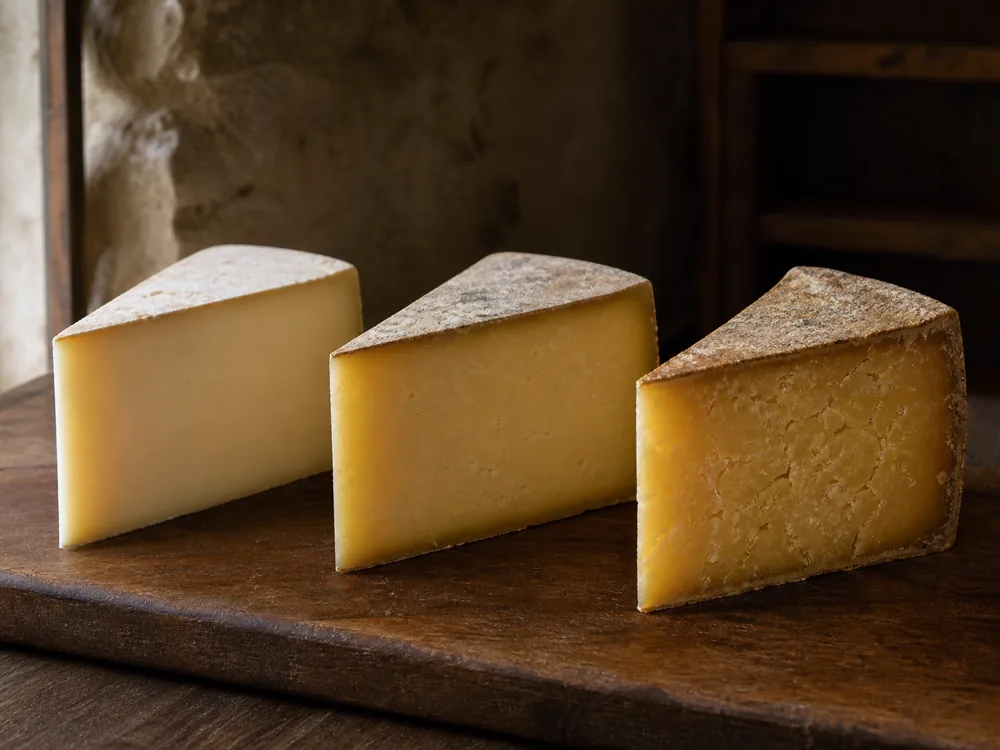 Cantal Jeune, Entre-Deux, and Vieux wedges compared - Cantal | KnowTheCheese