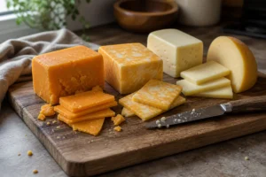 Firm cheeses arranged as Cheddar substitutes - Cheddar substitutes | KnowTheCheese