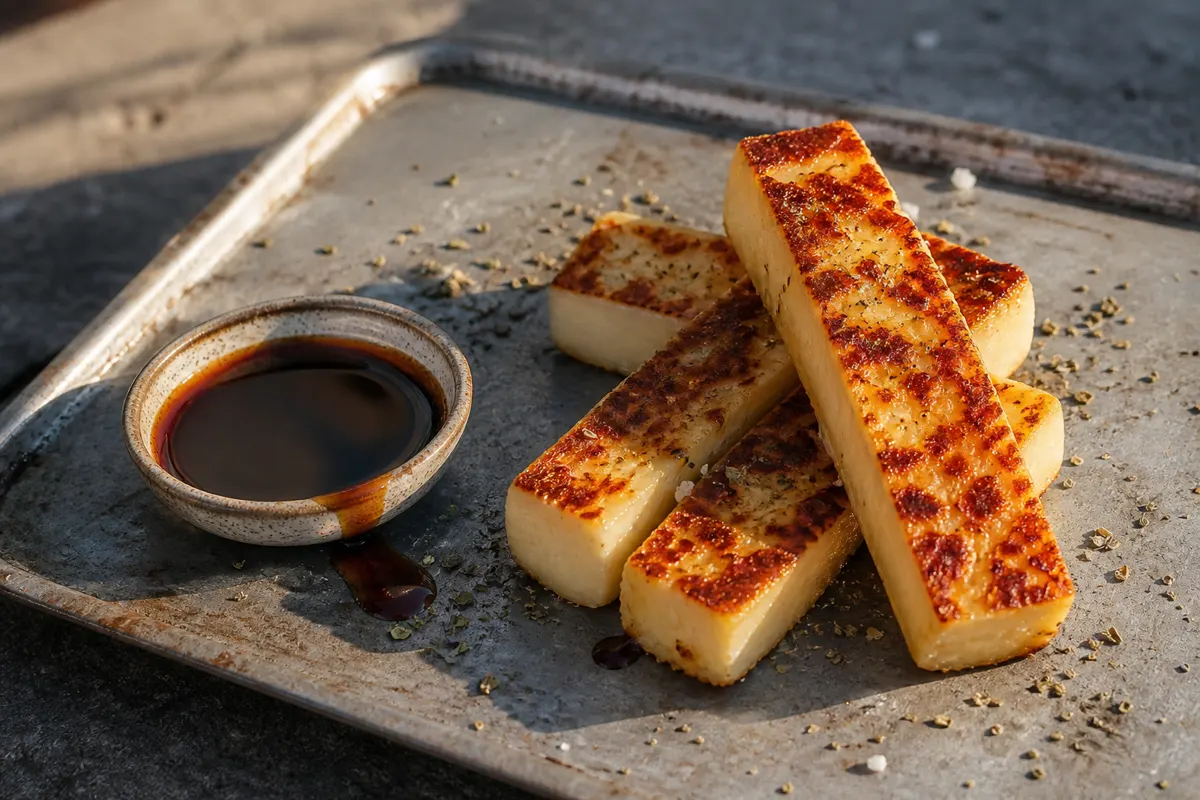 Browned Coalho cheese sticks with cane molasses and oregano | KnowTheCheese