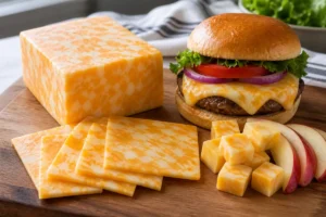 Marbled Colby Jack slices with burger and snack cubes - Colby Jack Cheese | KnowTheCheese