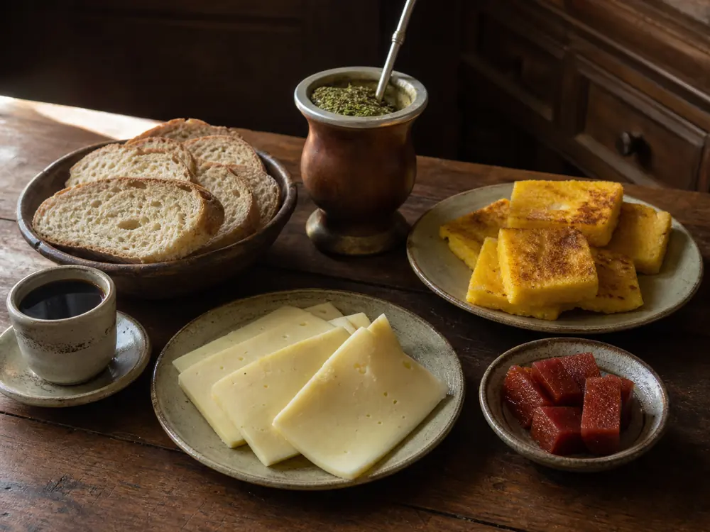 Colony cheese with country bread polenta guava paste coffee and chimarrão - Colony Cheese | KnowTheCheese