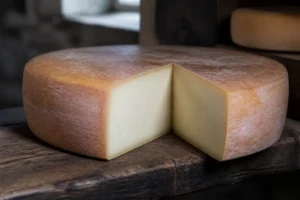 Amber-rind wheel with a pale compact flexible paste - Crucolo cheese | KnowTheCheese