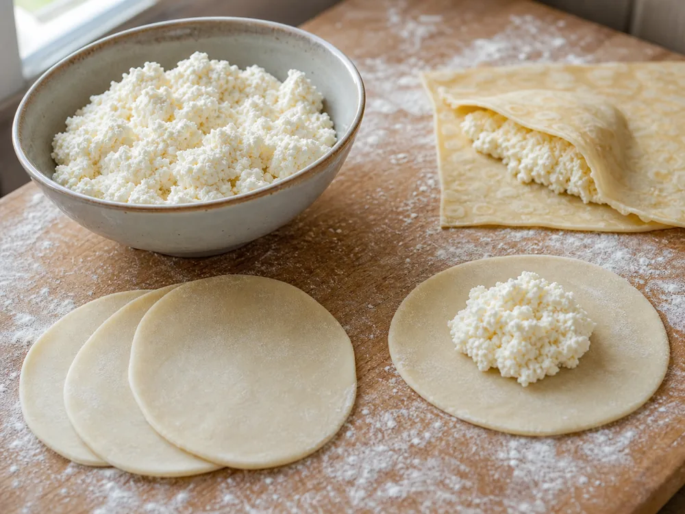 Farmer cheese filling prepared for pierogies and blintzes - Farmer Cheese | KnowTheCheese