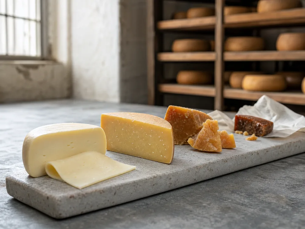 Young pale Gouda, firmer straw-yellow Gouda, amber mature Gouda, and deep-amber extra-aged Gouda - Gouda pairing | KnowTheCheese