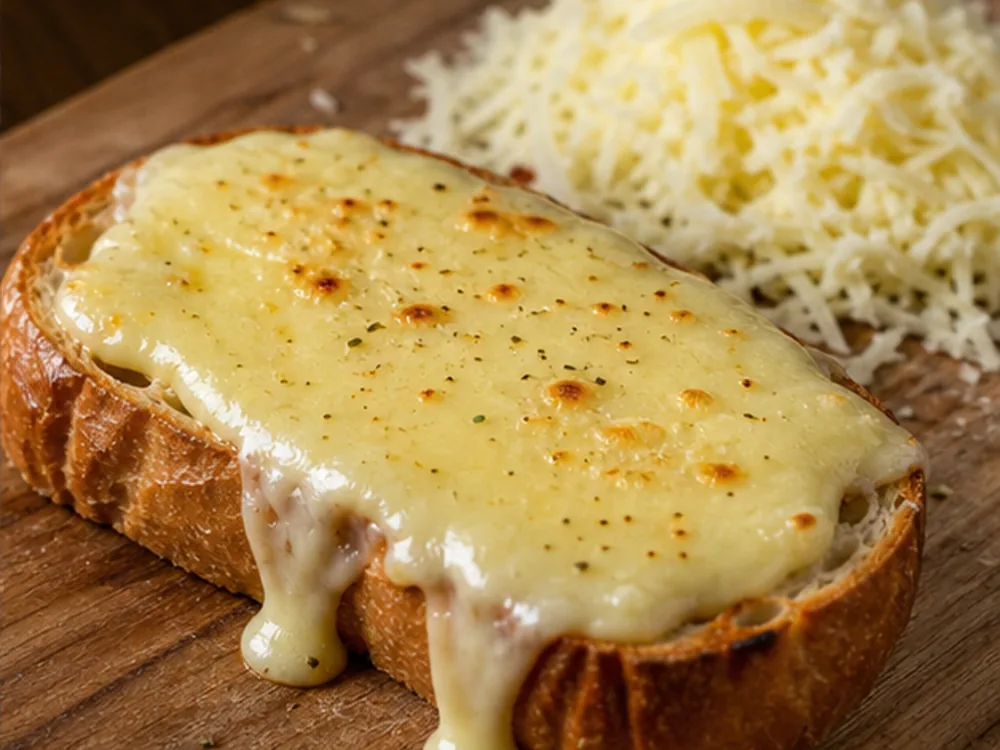 Kaşar cheese melted smoothly over toasted bread - Kashar cheese | KnowTheCheese