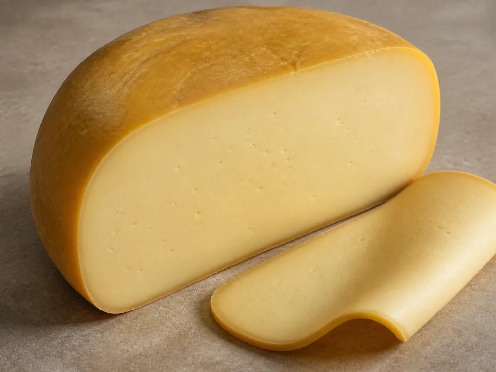 Dense nearly holeless Kaşar paste with a flexible slice - Kashar cheese | KnowTheCheese