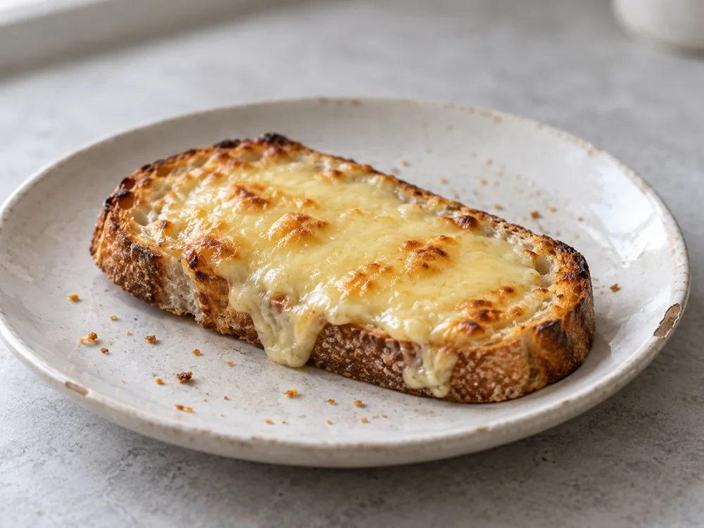 Melted yellow cheese over a slice of toast - Kernhem | KnowTheCheese