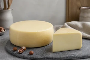 Pale Lamb Chopper sheep milk cheese wheel and wedge - Lamb Chopper | KnowTheCheese
