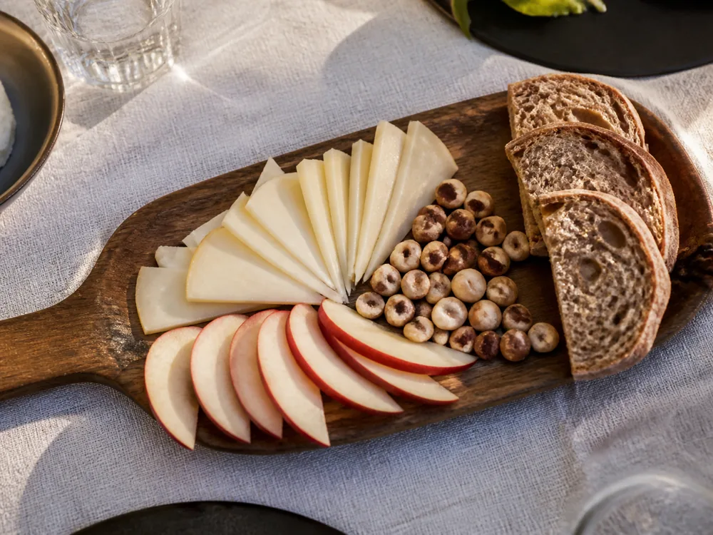 Lamb Chopper served with apple hazelnuts and brown bread - Lamb Chopper | KnowTheCheese