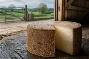 Natural-rind Lincolnshire Poacher wheel and firm ivory wedge - Lincolnshire Poacher | KnowTheCheese