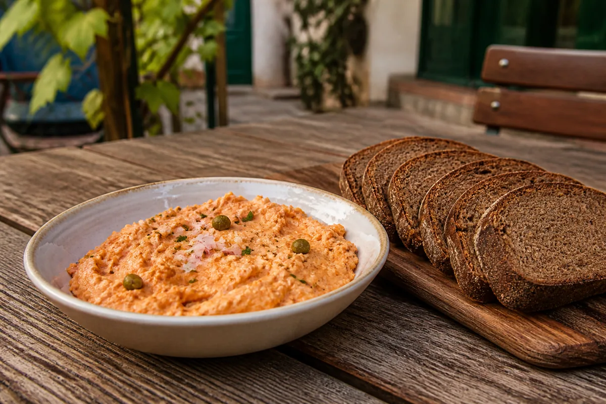 Liptauer cheese spread with paprika and rye bread - Liptauer | KnowTheCheese