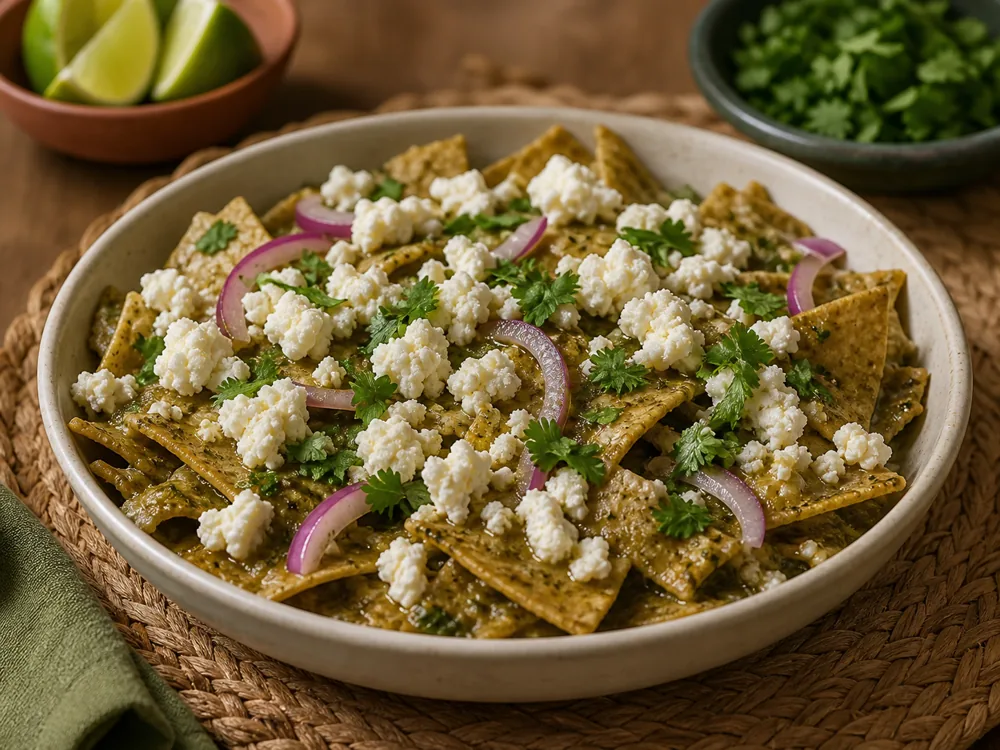 Queso fresco crumbles sitting intact over warm chilaquiles - Queso Fresco cheese | KnowTheCheese