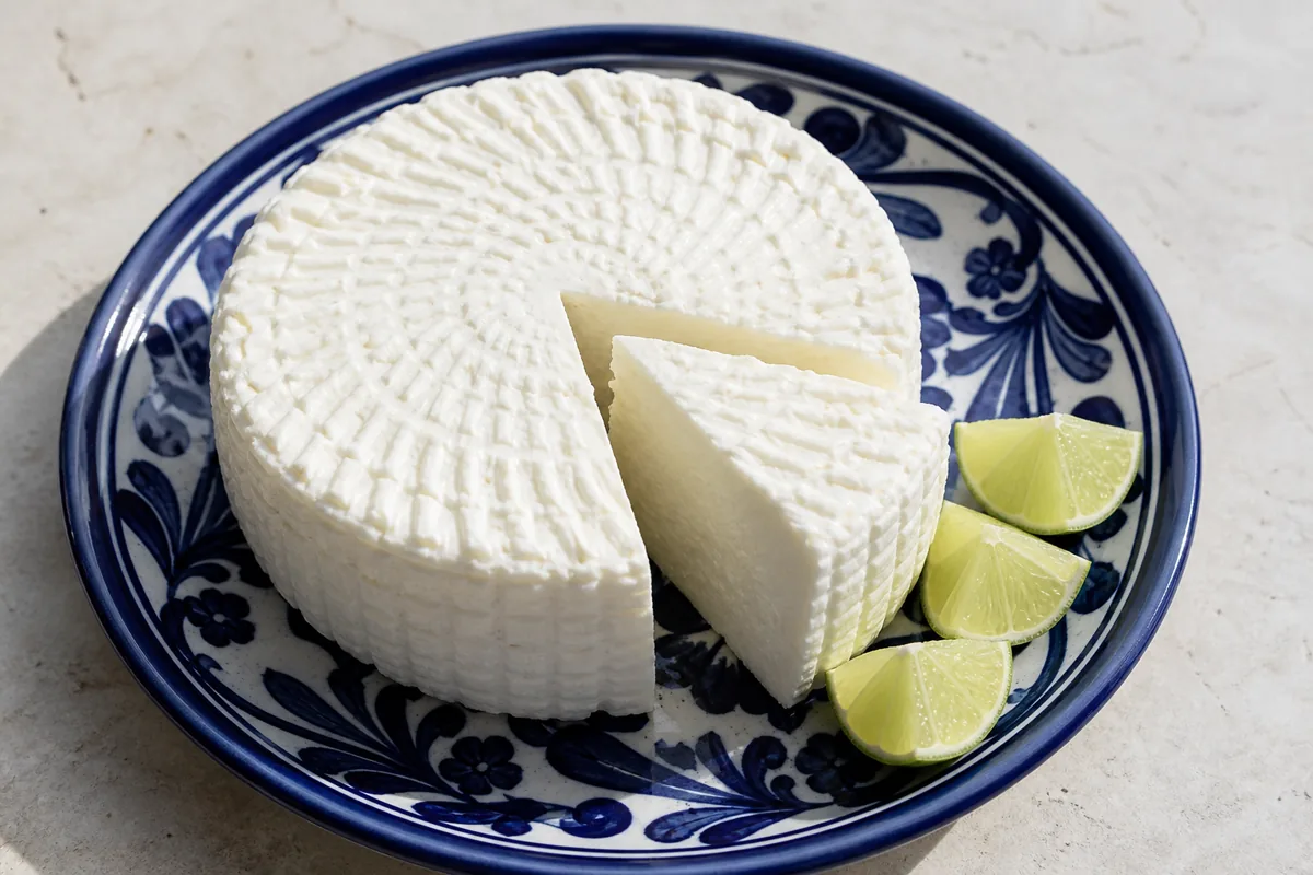 Round of queso panela with basket-weave imprint - queso panela | KnowTheCheese
