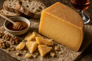 Four year aged farmhouse Gouda style cheese with crystals walnuts honey and port - Unpasteurised Farmhouse 4 Year Old | KnowTheCheese