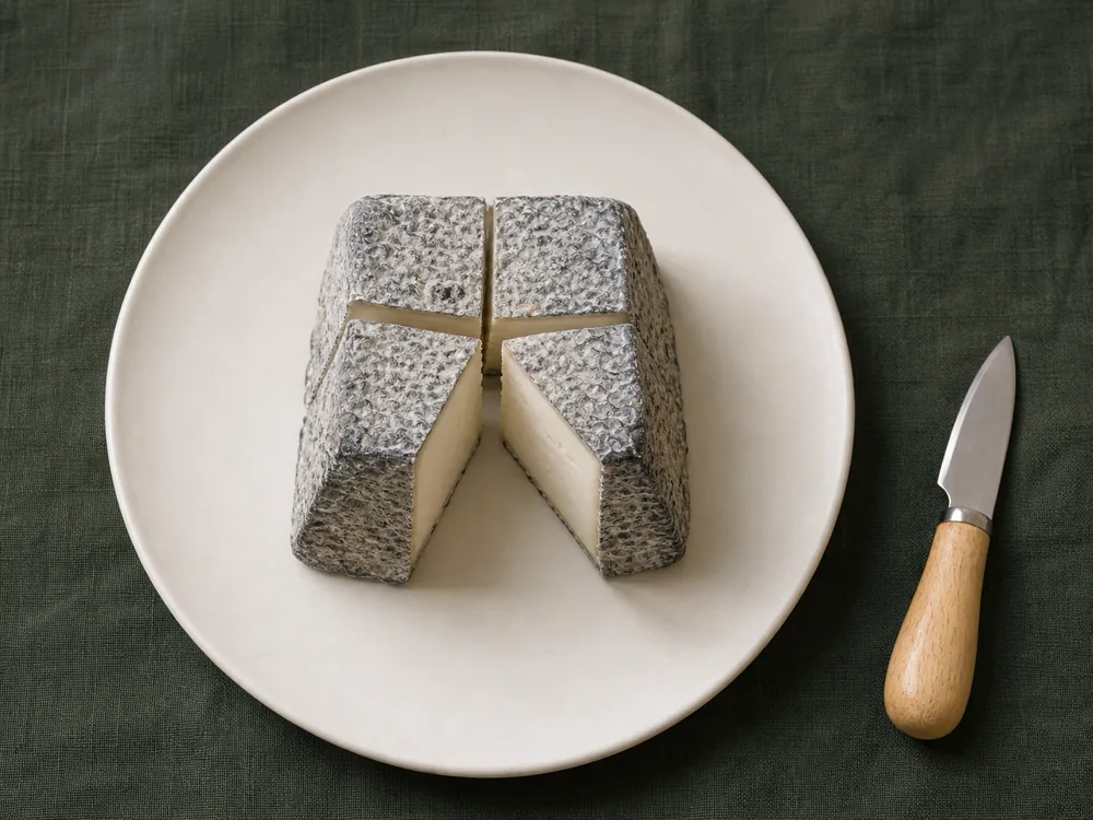 Valencay cut from the center into four equal wedges - Valencay | KnowTheCheese